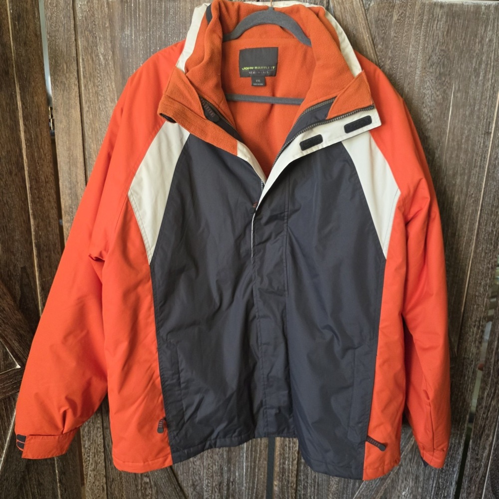 John Bartlett Statements Jacket Men's Size XXL Grey Orange 3-in-1 Parka Coat